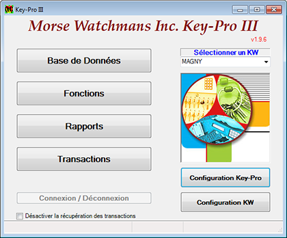 Capture ecran du logiciel Key-pro 3